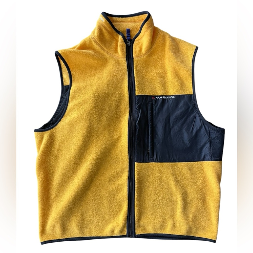 Vintage 90’s Ralph Lauren Polo Jeans Fleece Vest Size XXL